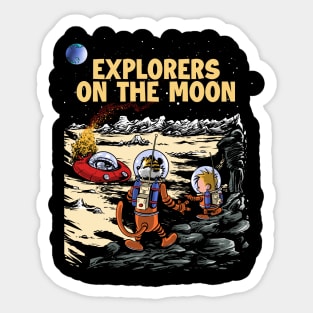 Explorers on the Moon Sticker